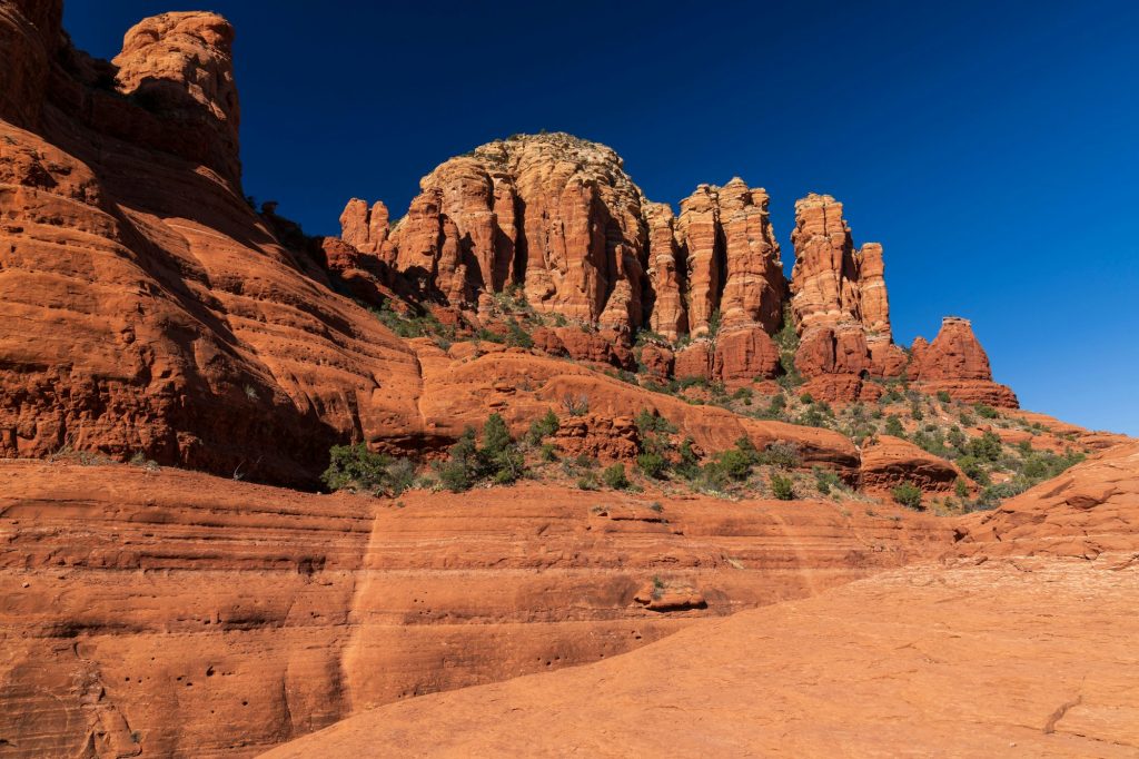 Huge rocky hill in the Broken Arrow Trail, Coconino National Forest, Sedona, Arizona, USA